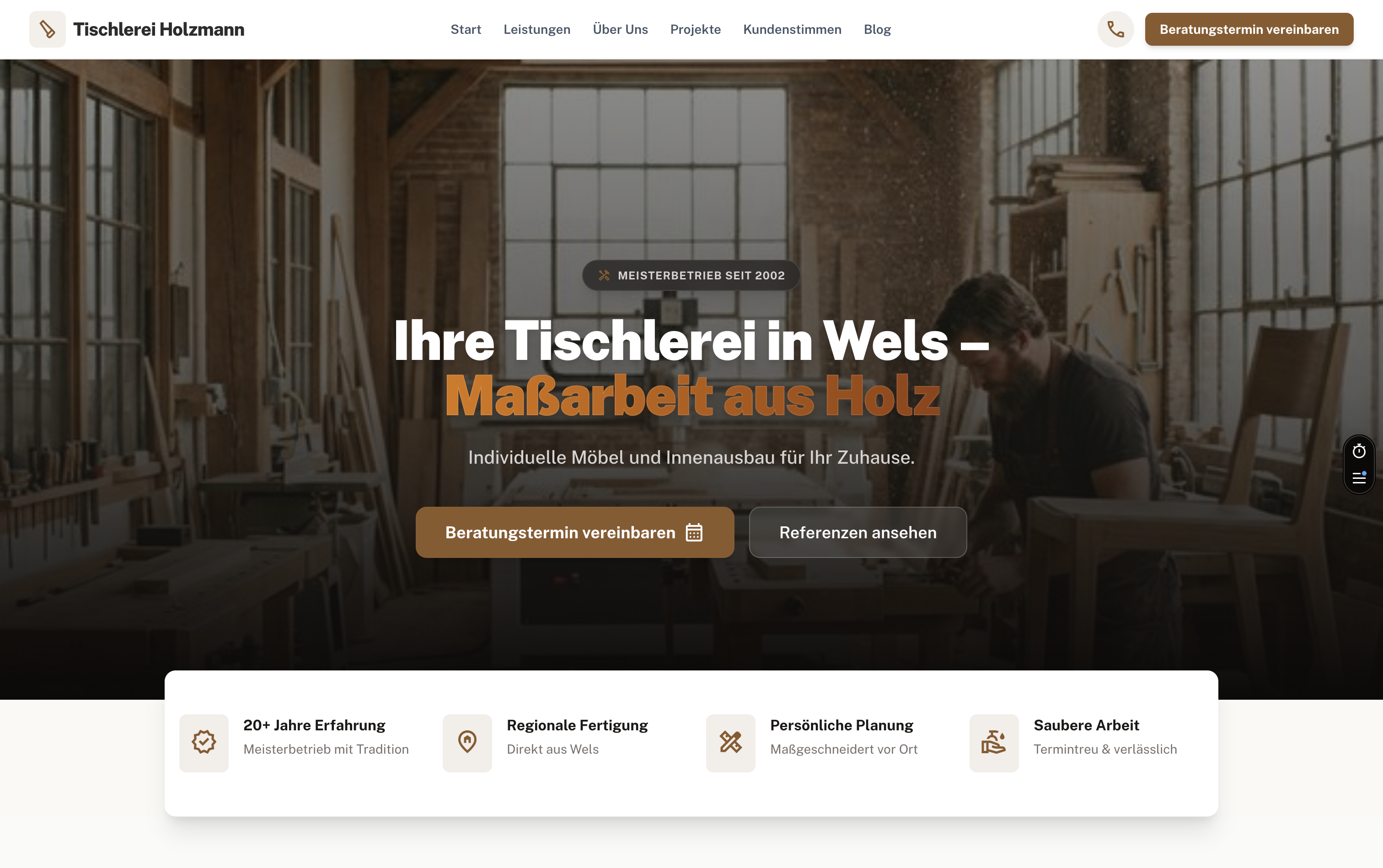 Premium Webseite Beispiel – von Webseiten OÖ erstellt